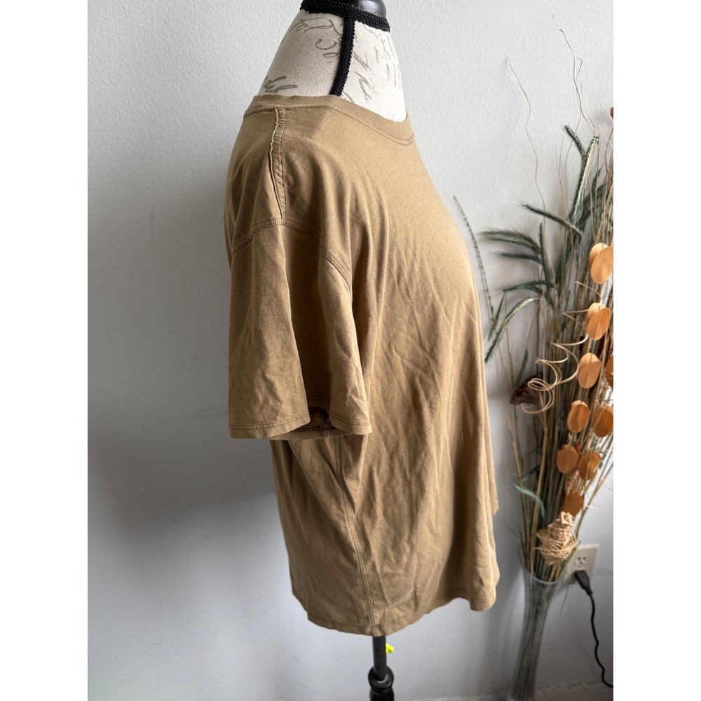 Lululemon All Yours Tee Tan Khaki Short Sleeve Crew Neck Relaxed T-Shirt 2982 - Picture 3 of 7